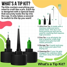 Bearly Art Precision Glue - The Mini (inkl. Tip Kit) / Grøn